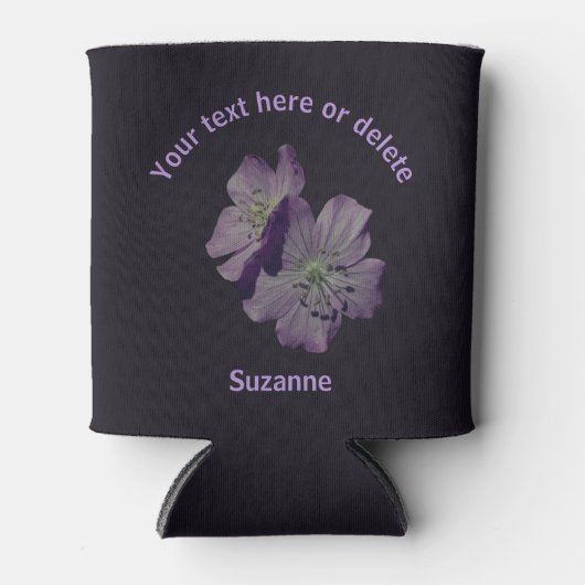 Geranium bloemen gepersonaliseerd blikjeskoeler (Voorkant)