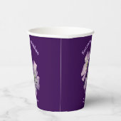 Geranium Bloemen Gepersonaliseerde Bruid Papieren Bekers (Rechts)