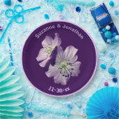 Geranium Bloemen Gepersonaliseerde Bruid Papieren Bordje (Feest)