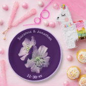 Geranium Bloemen Gepersonaliseerde Bruid Papieren Bordje (Feest)