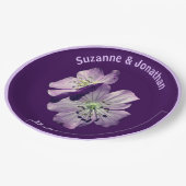 Geranium Bloemen Gepersonaliseerde Bruid Papieren Bordje (Gekanteld)