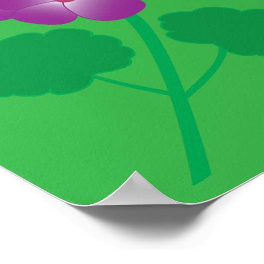 Geranium Bloemen Poster (Hoek)