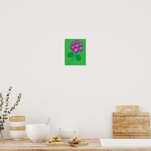 Geranium Bloemen Poster (Keuken)