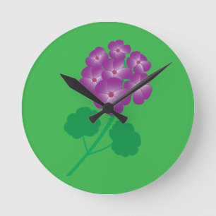 Geranium Bloemen Ronde Klok