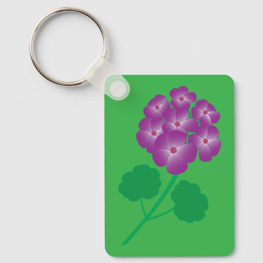 Geranium Bloemen Sleutelhanger (Voorkant)