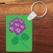 Geranium Bloemen Sleutelhanger (Achterkant)