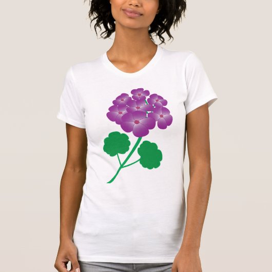 Geranium Bloemen T-shirt (Voorkant)