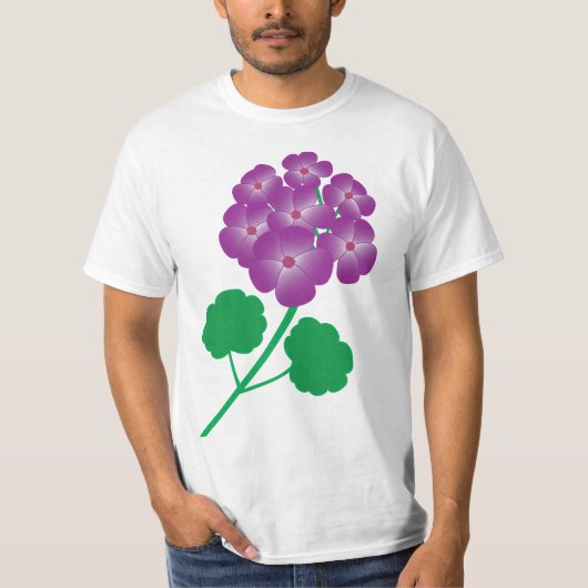 Geranium Bloemen T-shirt (Voorkant)
