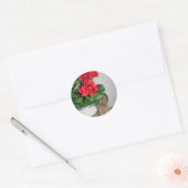Geranium Bouquet Ronde Sticker (Envelop)