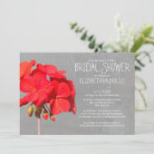 Geranium Bridal Shower Invitations Kaart (Staand voorkant)