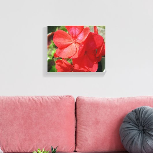 Geranium Canvas Afdruk (Insitu (Woonkamer))
