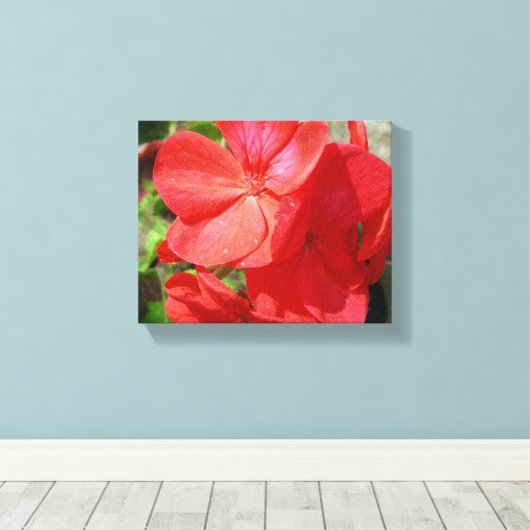 Geranium Canvas Afdruk (Insitu (Houten vloer))