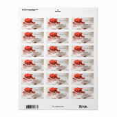 Geranium dank u familie adres label (Full Sheet)