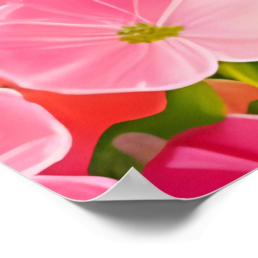 Geranium - de bloem heelt het aurische veld poster (Hoek)