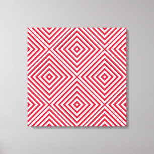 Geranium Diamond Chevron @ Emporiomoffa Canvas Afdruk