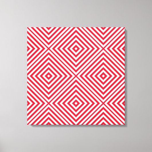 Geranium Diamond Chevron @ Emporiomoffa Canvas Afdruk (Voorkant)