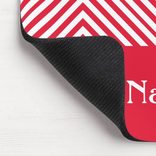 Geranium Diamond Chevron, met eigen naam Muismat (Hoek)