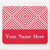 Geranium Diamond Chevron, met eigen naam Muismat (Voorkant)