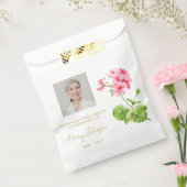 Geranium | Eenvoudige fotobegrafeniszaad Bedankzakje (Gezegeld)