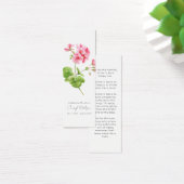 Geranium | Eenvoudige rouwherdenking mini-boeklegg Mini Visitekaartjes (Bureau)