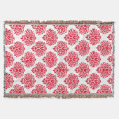 Geranium Elegant Damask Deken (Voorkant)