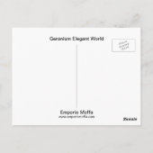 Geranium Elegant World Briefkaart (Achterkant)