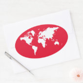 Geranium Elegant World Ovale Sticker (Envelop)
