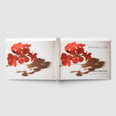 Geranium Floral Photography Funeral Guest Book Gastenboek (Volledig)