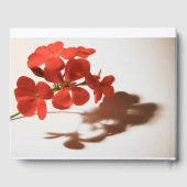Geranium Floral Photography Funeral Guest Book Gastenboek (Achterkant)