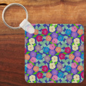 Geranium Flower Key Ring Sleutelhanger (Voorkant)