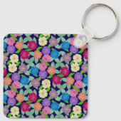 Geranium Flower Key Ring Sleutelhanger (Achterkant)