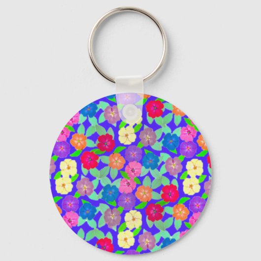 Geranium Flower Key Ring Sleutelhanger (Voorkant)