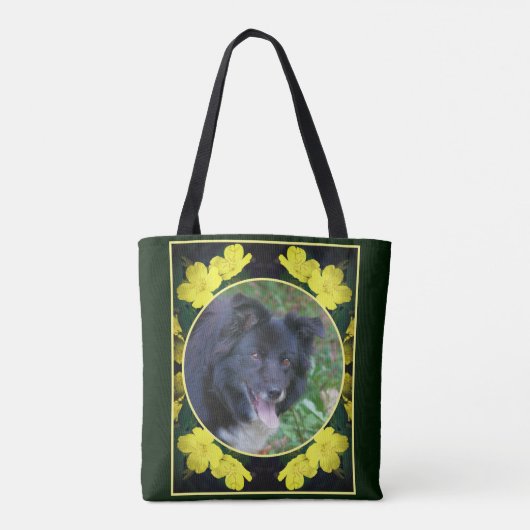 Geranium Flower Lijst Creëer Uw eigen foto Tote Bag (Achterkant)