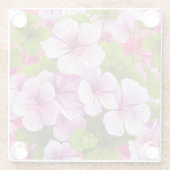 Geranium Flower Onderzetter Glazen Onderzetter (Achterkant)