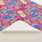 Geranium Flower Sherpa Blanket Deken (3/4)