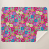 Geranium Flower Sherpa Blanket Deken (Voorkant (horizontaal))