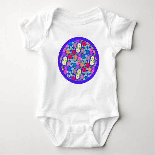 Geranium Flowers Baby Bodysuit (Voorkant)