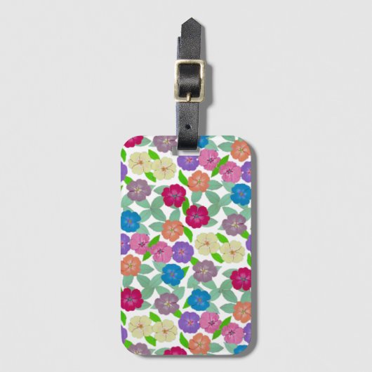 Geranium Flowers Canvas tas Bagagelabel (Voorkant (verticaal))