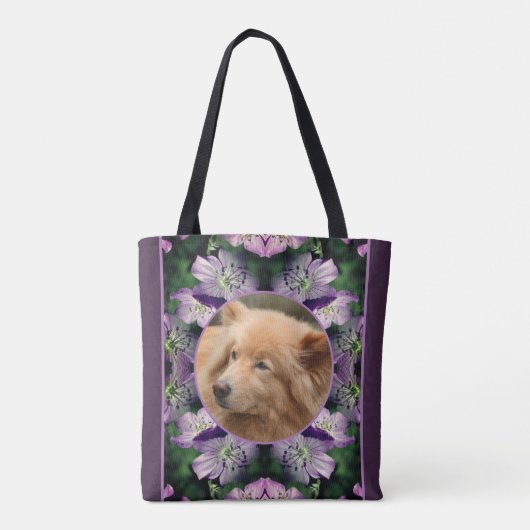 Geranium Flowers Lijst Creëer Uw Eigen Huisdier Fo Tote Bag (Achterkant)