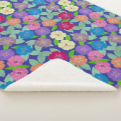 Geranium Flowers Sherpa Blanket Sherpa Deken (3/4)