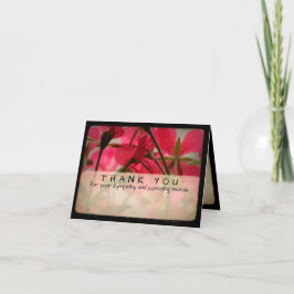 Geranium Foto Sympathie Dank u OpmerkingC 6 Bedankkaart