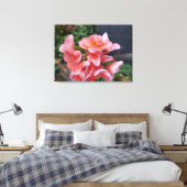 Geranium Garden Flower Canvas Print (Insitu (Slaapkamer))