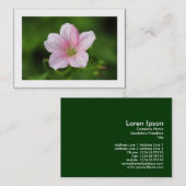 Geranium (Gecombineerd) Visitekaartje (Voorkant / Achterkant)