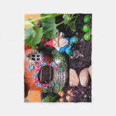 Geranium Gnome 01 Fleece Deken (Voorkant)