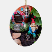 Geranium Gnome 01 Keramisch Ornament (Rechts)