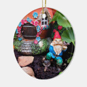 Geranium Gnome 01 Keramisch Ornament (Links)