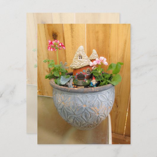 Geranium Gnome 03 Bedankkaart (Voorkant / Achterkant)