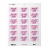 Geranium Heart Save the Date Etiket (Full Sheet)