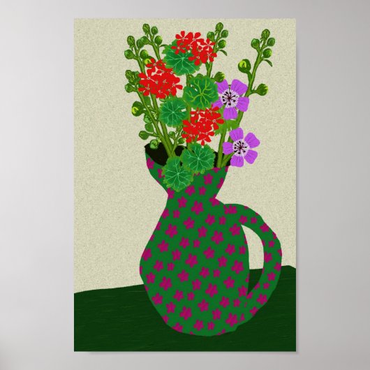 Geranium, Hollyhock, Geranium Wallichianum Poster (Voorkant)