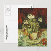 Geranium in een bloempot, Vincent van Gogh Briefkaart (Voorkant / Achterkant)